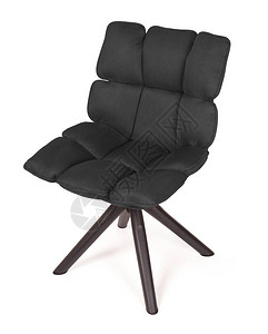 现代椅子是用皮革和金属制成的以白图片