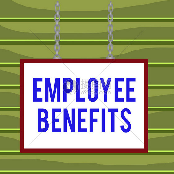 显示员工福利的概念手写概念意义支付给员工的间接和非现金补偿白板矩形框图片