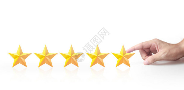 增加五颗星的触摸上升之手增加评级图片