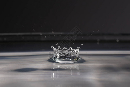 一个小水滴落在水面上背景图片