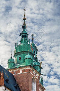 波兰克拉科夫Wawel大教堂Sigismund塔和C图片
