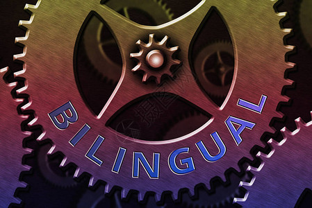 双语学校使用或能够使用两种语言的业务概念背景