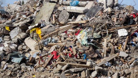 垃圾填埋场和建筑废物背景都贴图片