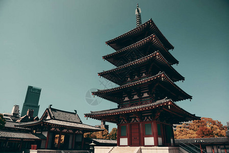 日本大阪四天王寺背景图片