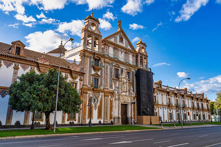 CordobaPlazadeColon的巴洛克式PalaciolaMercedMerced建于十八世纪背景