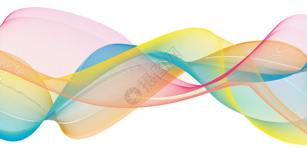 彩虹色波抽象色彩波背景图片