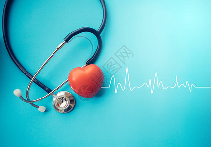 心脏和听诊器心跳图片