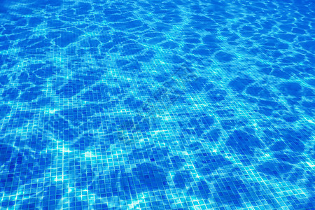 水下游泳池蓝瓦游泳池水波纹图片