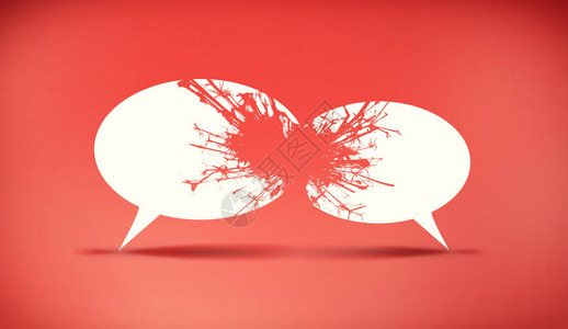 语音气泡图标象征着崩溃社会舆论问题和外交辩论积极的对话有争背景图片