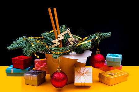 圣诞节装饰和圣诞背景礼品盒为圣诞图片