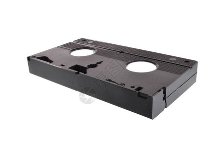 黑色金属孤立在白色背景上的盒式磁带背景