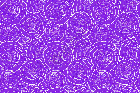 紫玫瑰花瓣单色剪影图片