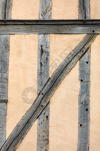 特鲁瓦古老的半木结构建筑Aube香槟图片