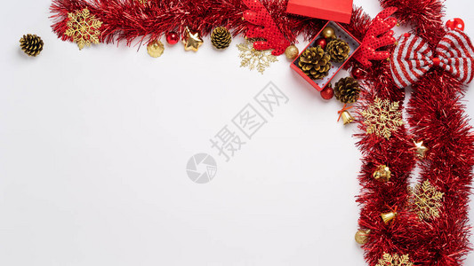 圣诞快乐红色圣诞节装饰品和新年20图片
