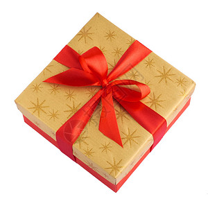 手拿礼物盒红色礼品或礼盒背景
