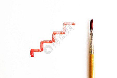 彩绘楼梯成功之路职业发展服务投资晋升阶梯的概念带有调色板图片