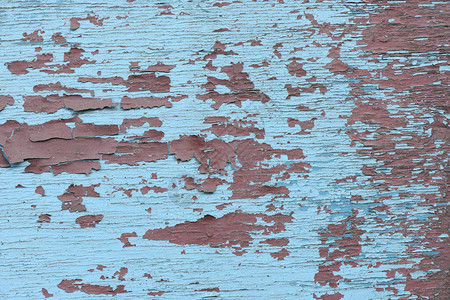 旧漆铁红蓝色纹理背景垃圾生锈的金属背景肮脏的红色金属裂纹开裂的油漆背景图片