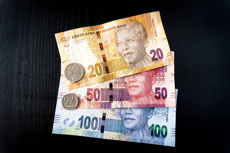 南非货币的钞票和硬币图片
