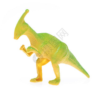 小恐龙由塑料制成的恐龙小玩具白色背景上孤立背景