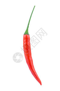 红辣椒或辣椒在白色背景中隔离背景图片