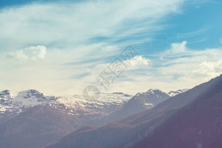 夏季加拿大落基山脉的相片式山景Pictur背景图片