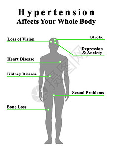 高血压会影响你的整个身体背景图片