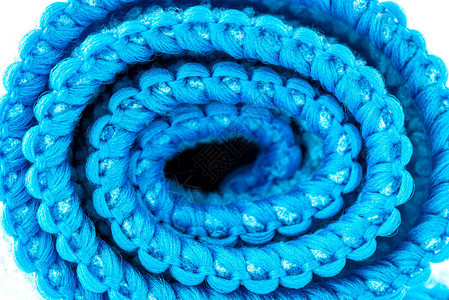 背景由浅蓝色卷曲微纤维材料前视图片