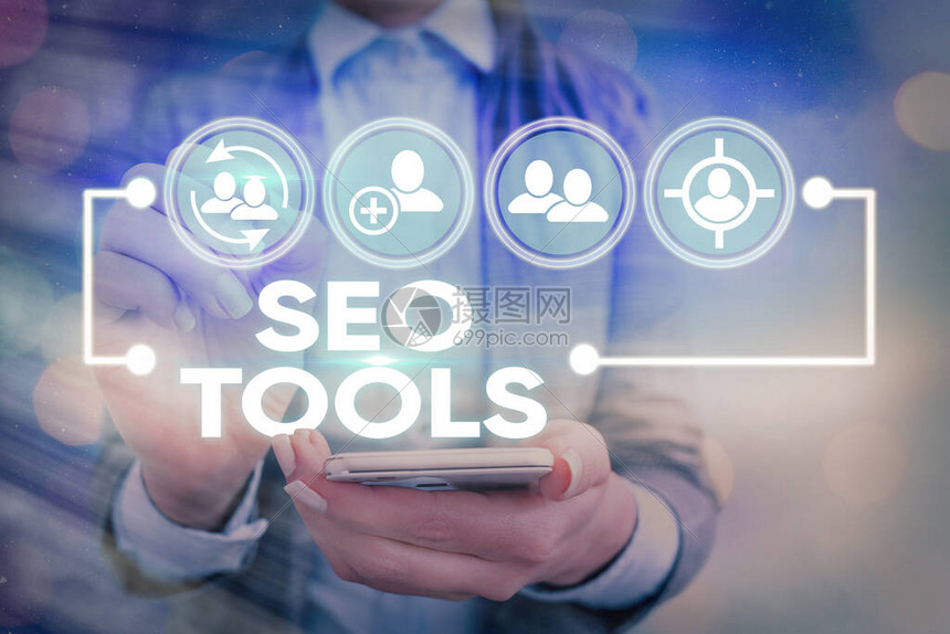 Seo工具影响网站或网页在线可见度过程的商业概念SEOT
