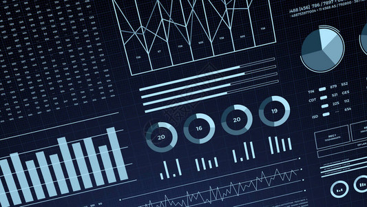 统计金融市场数据分析和报告数字和图表图片