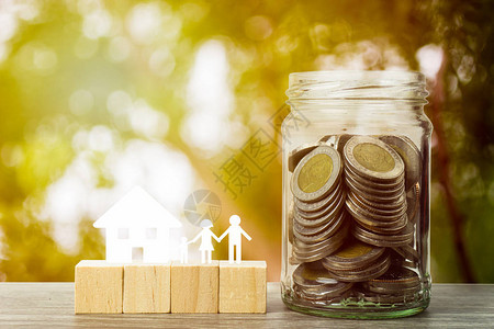 房屋贷款抵押贷款储蓄和投资的商业和金融财产概念图片