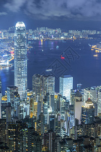 香港维多利亚港夜景图片