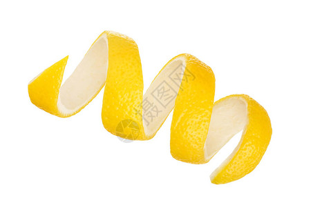 白底的柠檬皮没有阴影健康的食物图片