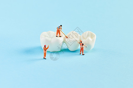 牙齿创意保护牙齿的创意小人背景
