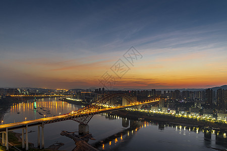 重庆城市建筑重庆城市日出日落夜景背景