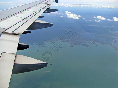 铜金湾飞机窗观图片