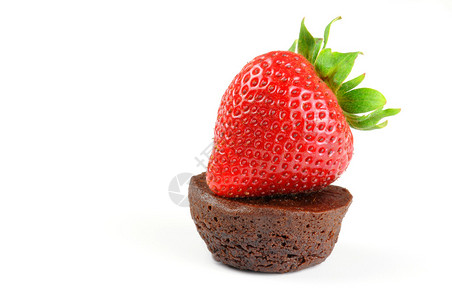 新鲜的烤巧克力蛋糕背景图片