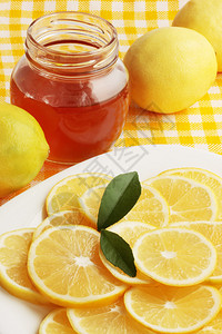 指药物蜂蜜和柠檬图片