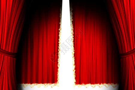 红色剧场舞台开幕图片