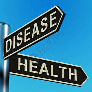 金属标志上的疾病或健康指示图片