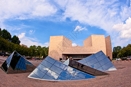 美秀美术馆美国马里兰州华盛顿美国拍摄艺术美馆金字塔背景