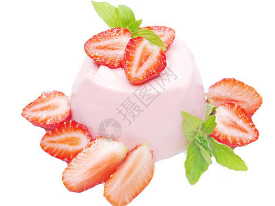 草莓水果甜品奶制图片