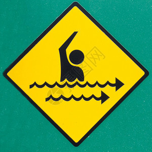危险的离岸流危险符号警告标志图片
