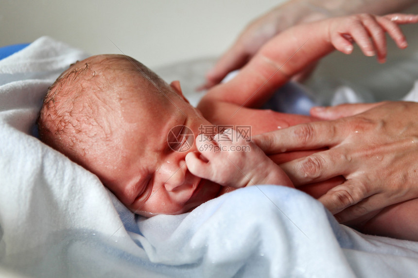 刚出生的新生男婴