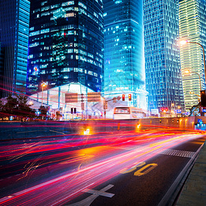 现代城市夜景背景图片