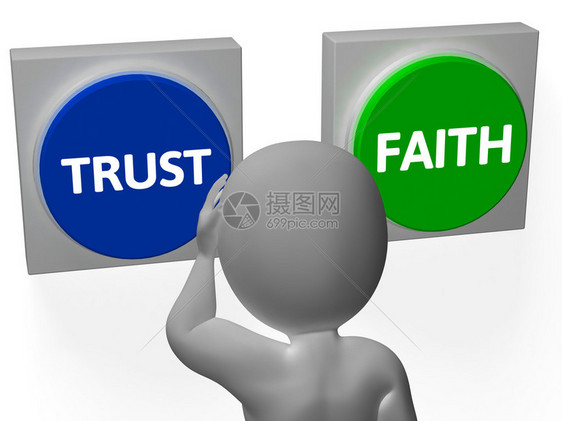 信任按钮显示信任或信任的按键TrustBu图片