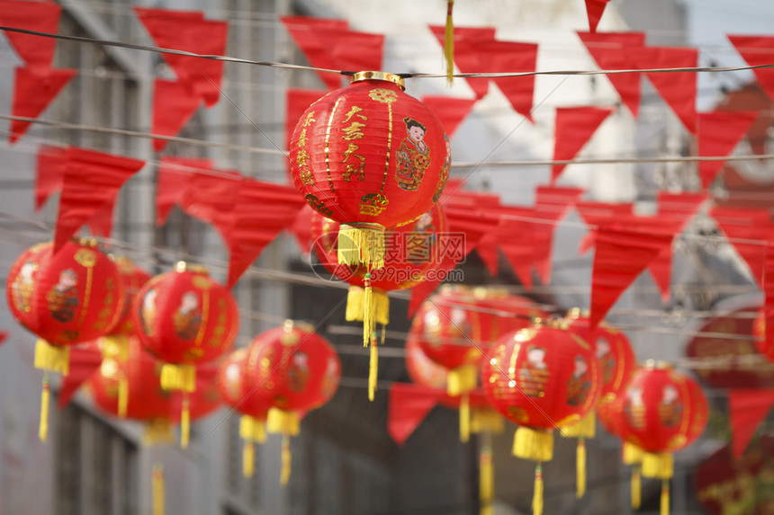 在农历新年的灯笼图片