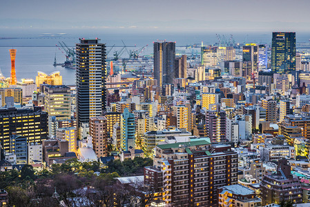 日本神户市的天际线图片素材