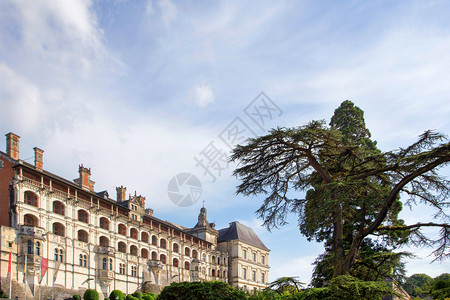 法国布卢瓦中世纪皇家城堡背景图片