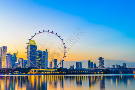 新加坡飞轮是世界上最大背景图片