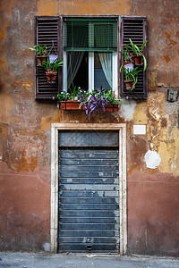 意大利罗马旧街道的鲜图片